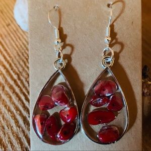 Red earrings